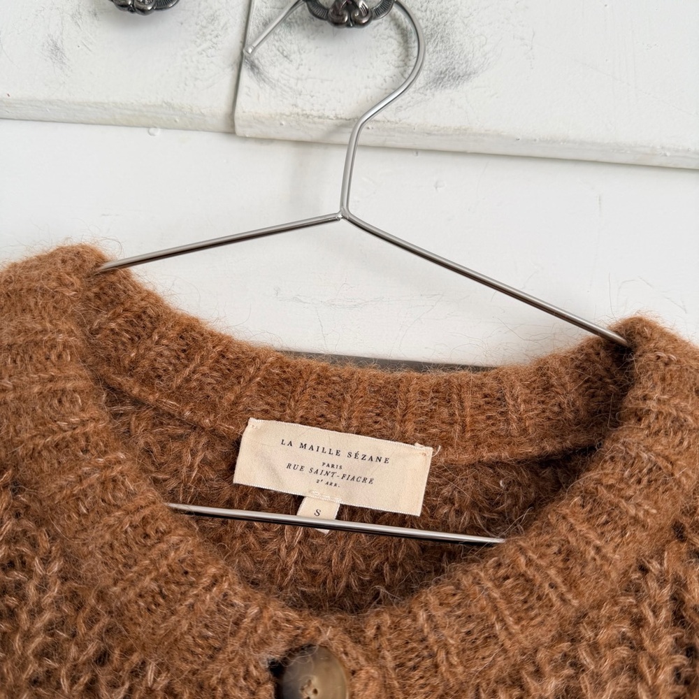 Sezane Emile Cardigan - Mottled Camel - Picture 4 of 6